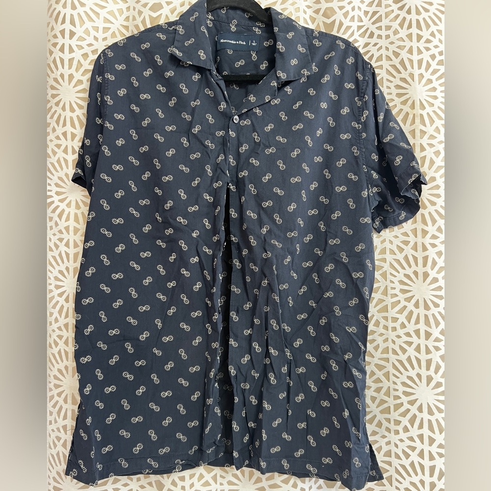 Abercrombie & Fitch Dark Blue Patterned Shirt